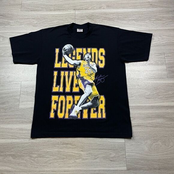 Kobe Bryant Shirt Mens Extra Large Black Lakers Mamba Legends Live Forever - Picture 1 of 9